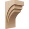 Ekena Millwork 12"W x 12"D x 24"H Wide Rockford Rough Cedar Woodgrain TimberThane Corbel, Primed Tan CORUR12X12X24ROCRCPR - alternate 1